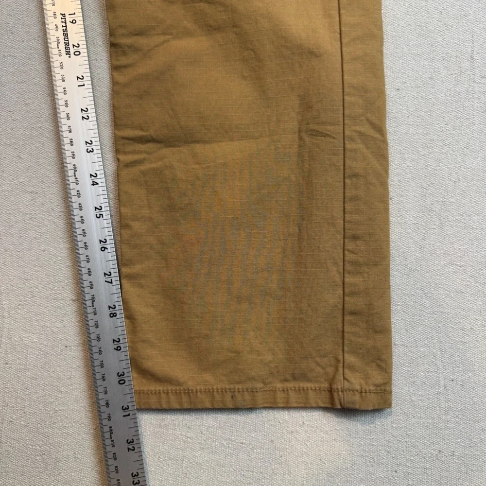 Levi's 34x32 514 Straight Pants Mens Tan Ripstop Cotton Casual Workwear